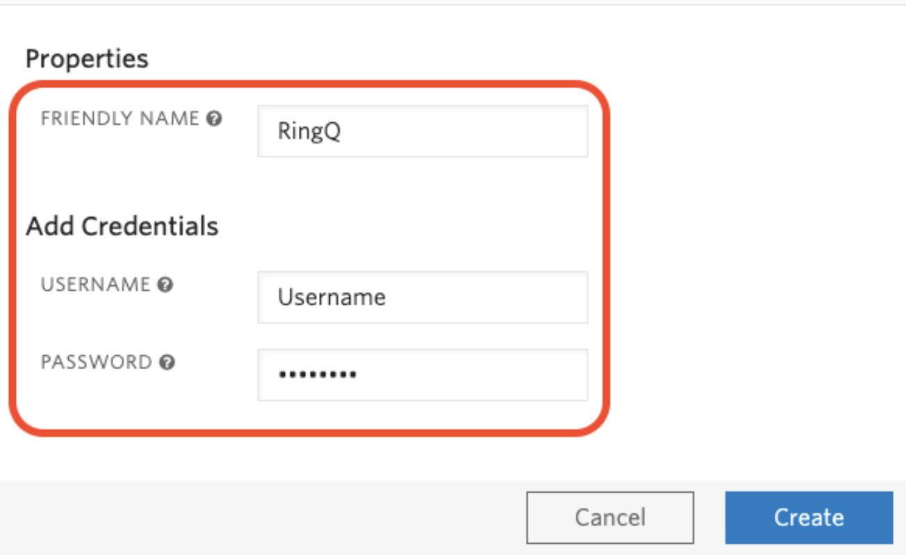 Save your credentials for Twilio SIP Trunk